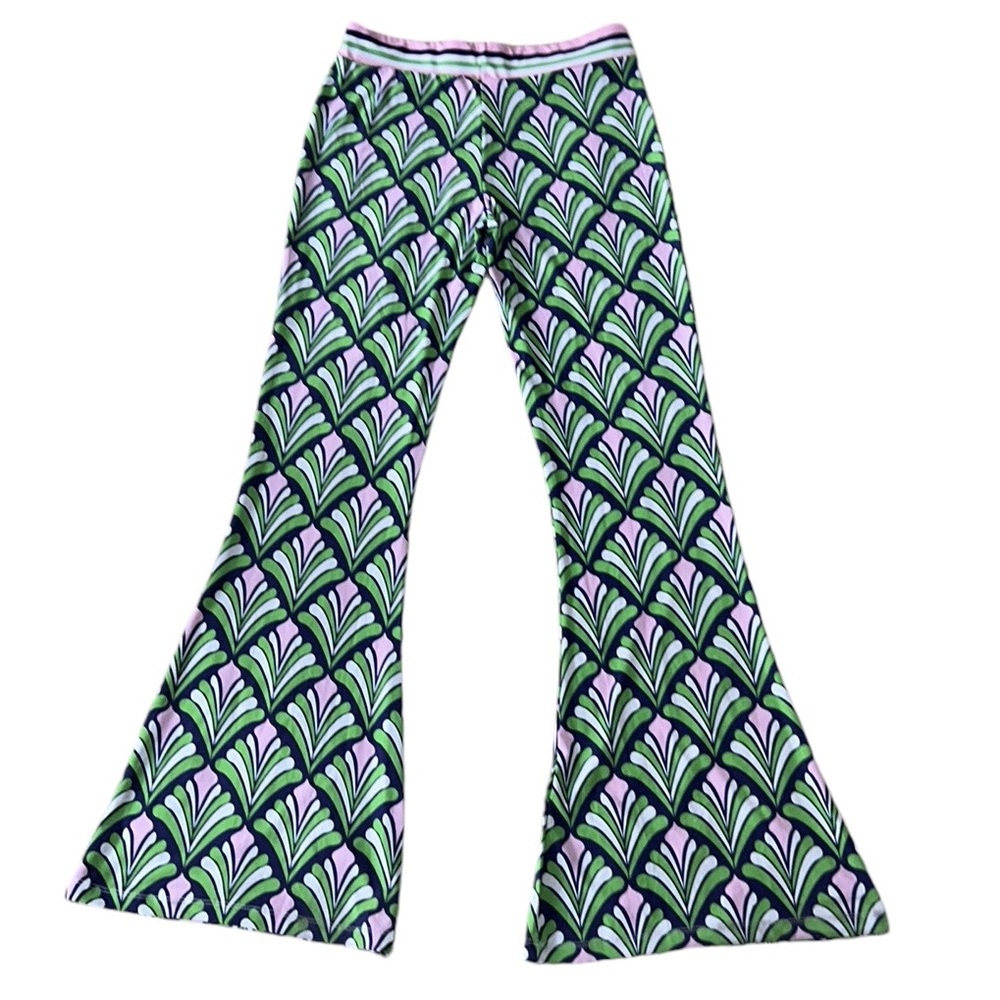 NWT Macbeth Collection by Margaret Josephs Printed Flared Pants - L